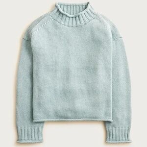 NWT 2025 J.Crew Rollneck Sweater in Heather Morning Dew, M
